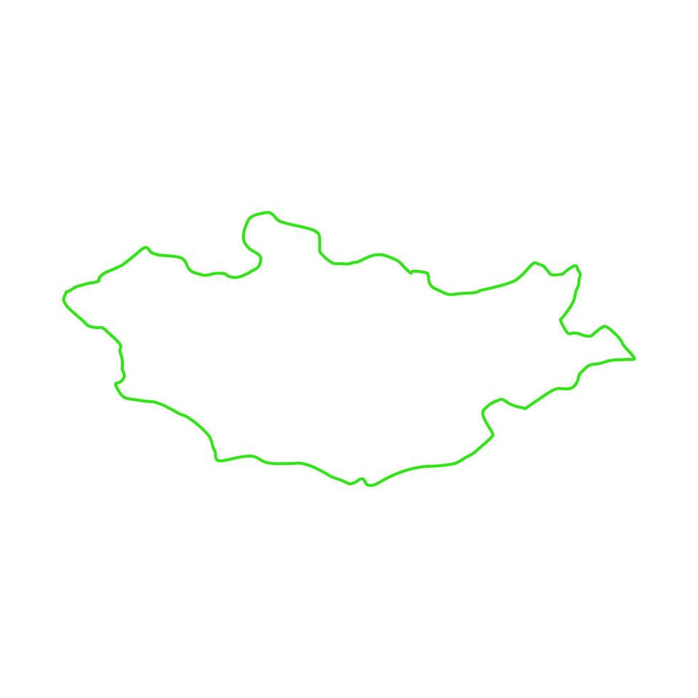 Mongolia map illustrated vector