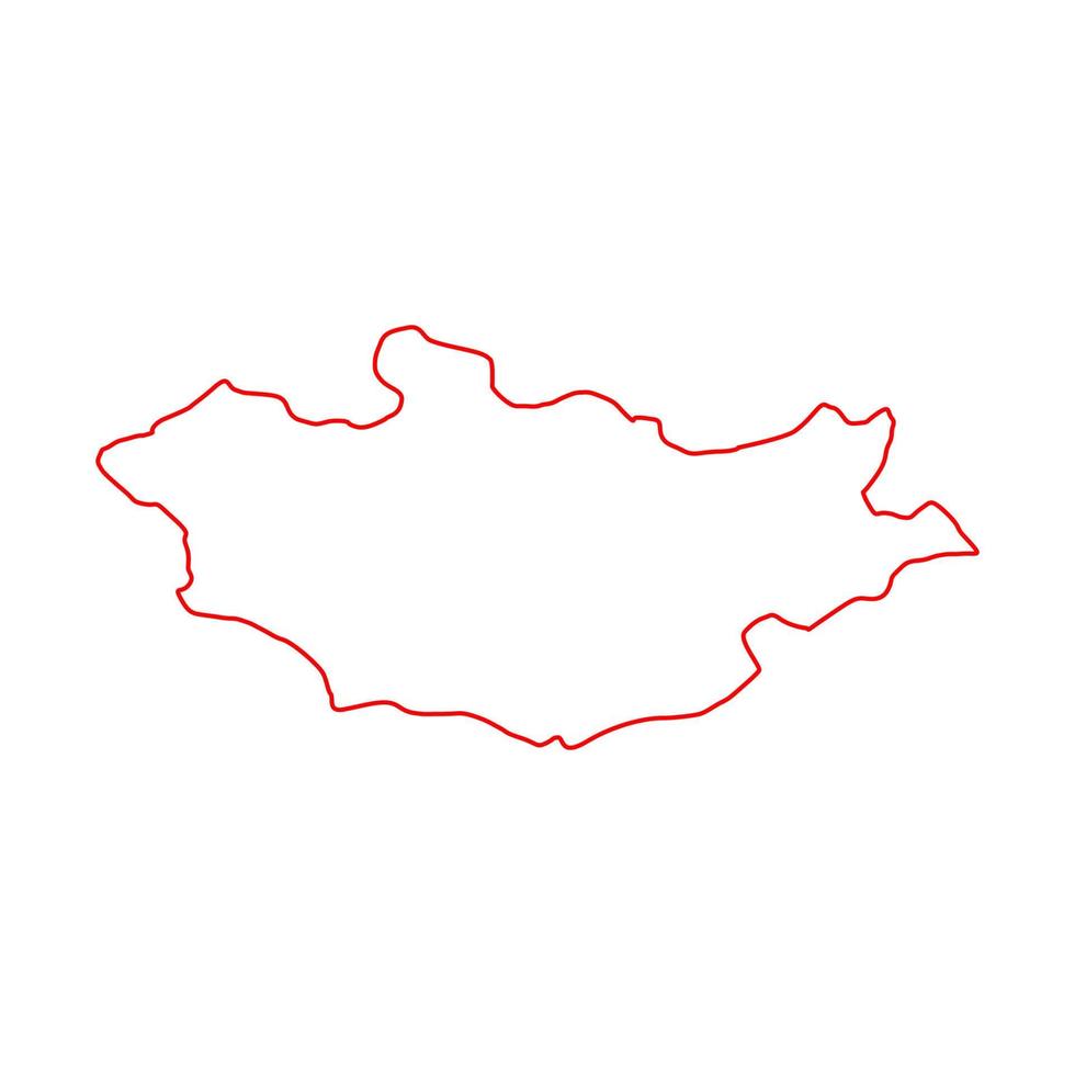 mapa de mongolia ilustrado vector