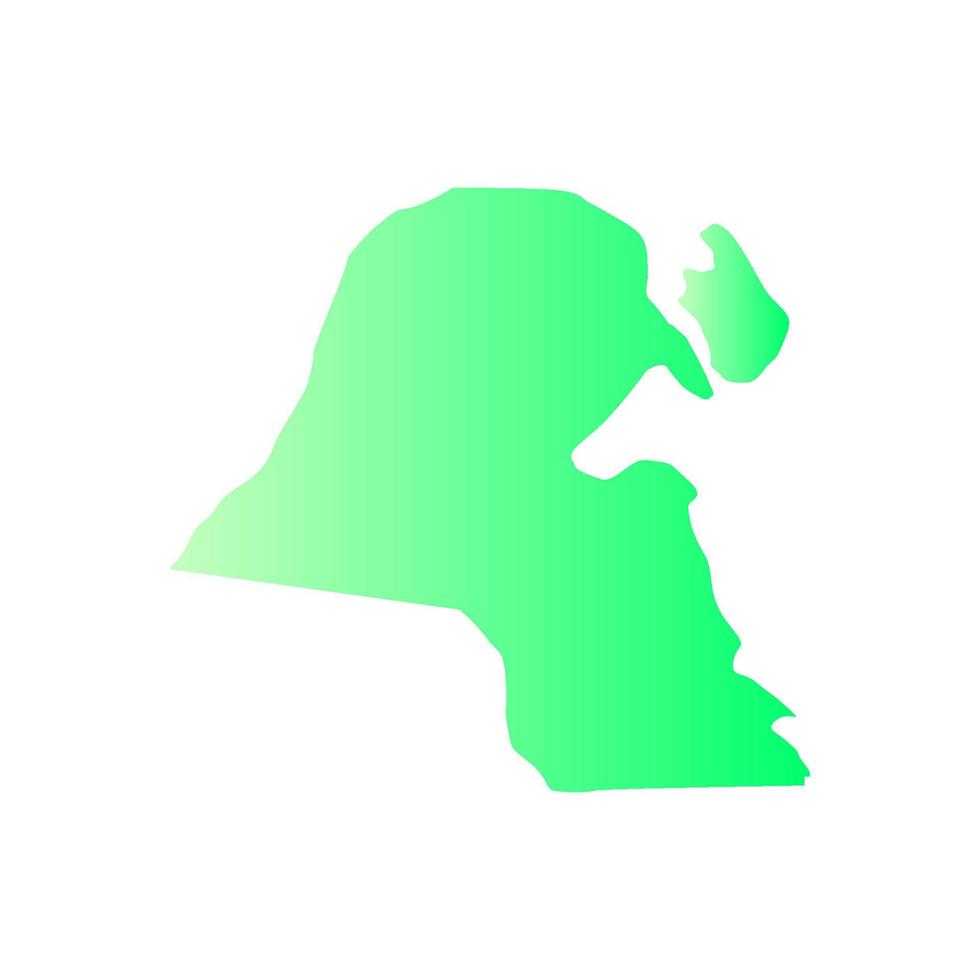 Kuwait map illustrated vector
