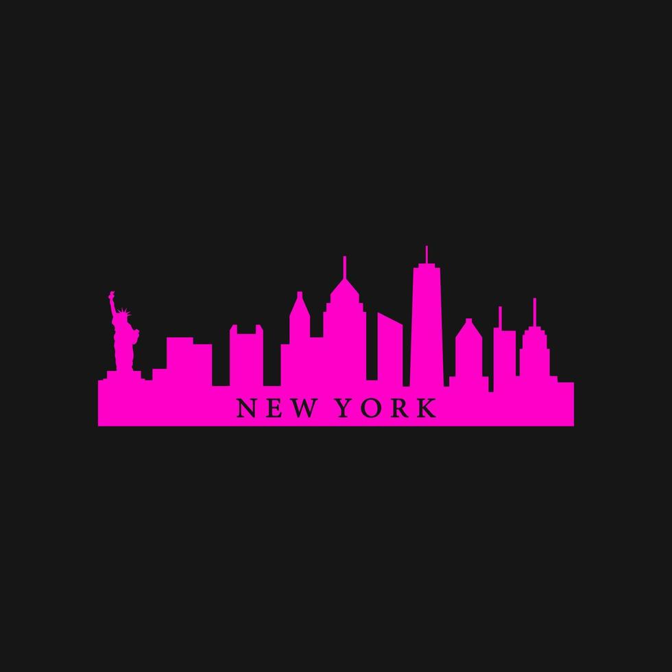 New york skyline illustrated vector