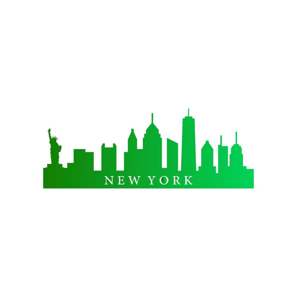 New york skyline illustrated vector