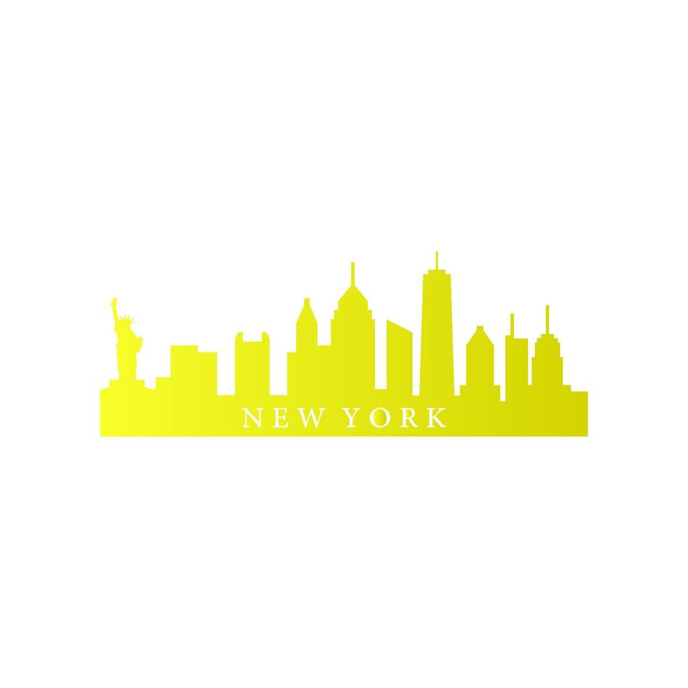 horizonte de nueva york ilustrado vector