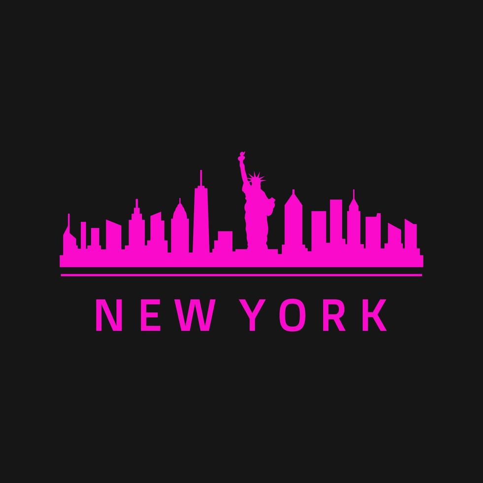 New york skyline illustrated vector