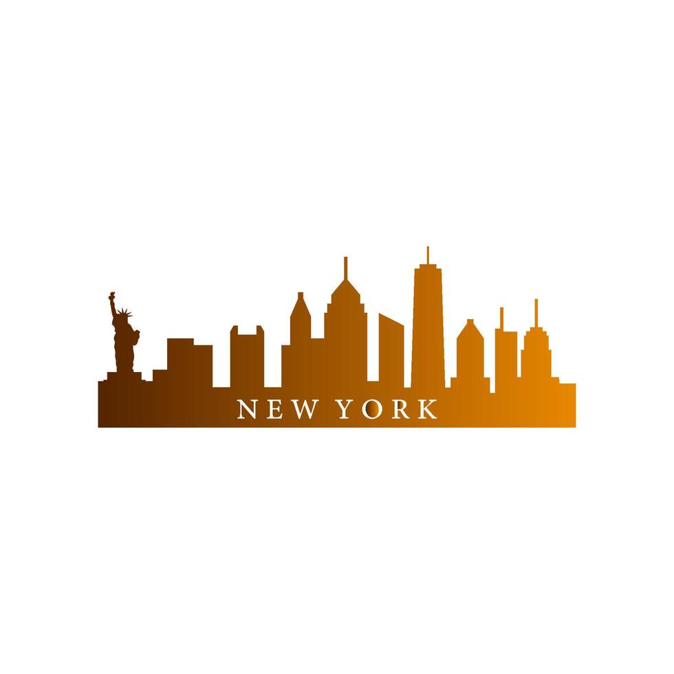New york skyline illustrated vector