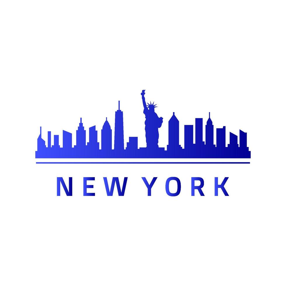 New york skyline illustrated vector