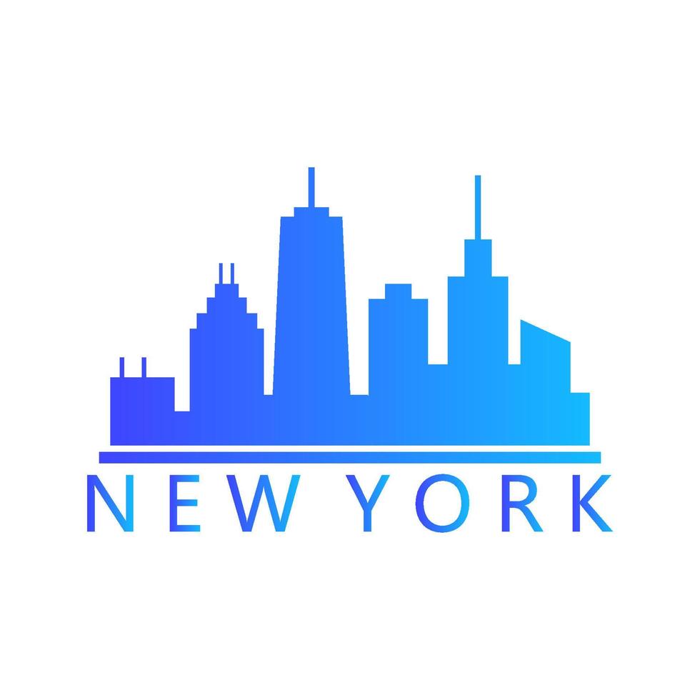 New york skyline illustrated vector