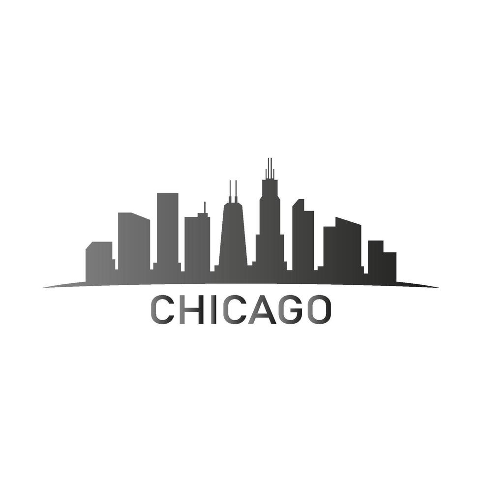 horizonte de chicago ilustrado vector