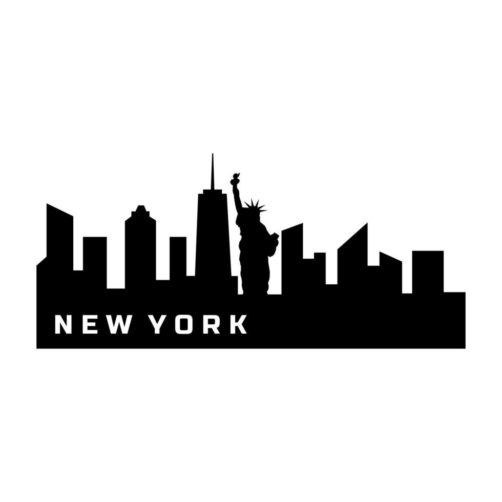 New york skyline illustrated vector