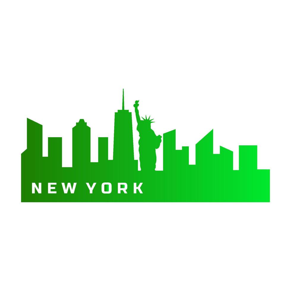 horizonte de nueva york ilustrado vector