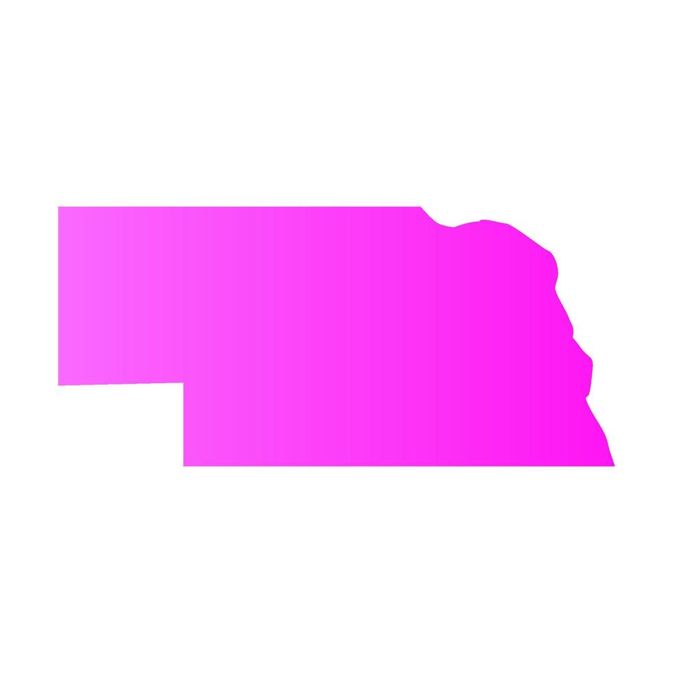 Illustrated nebraska map vector