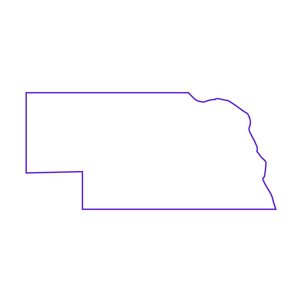 Illustrated nebraska map vector