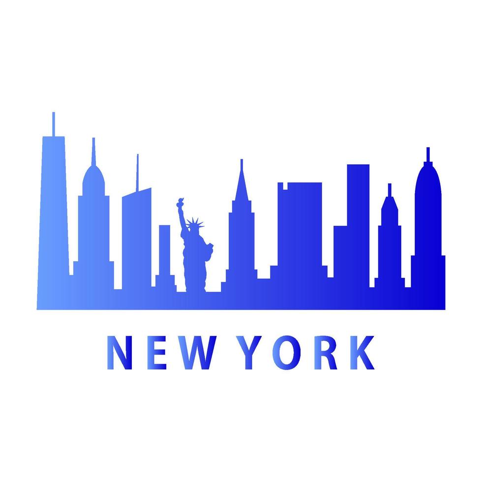 New york skyline illustrated vector