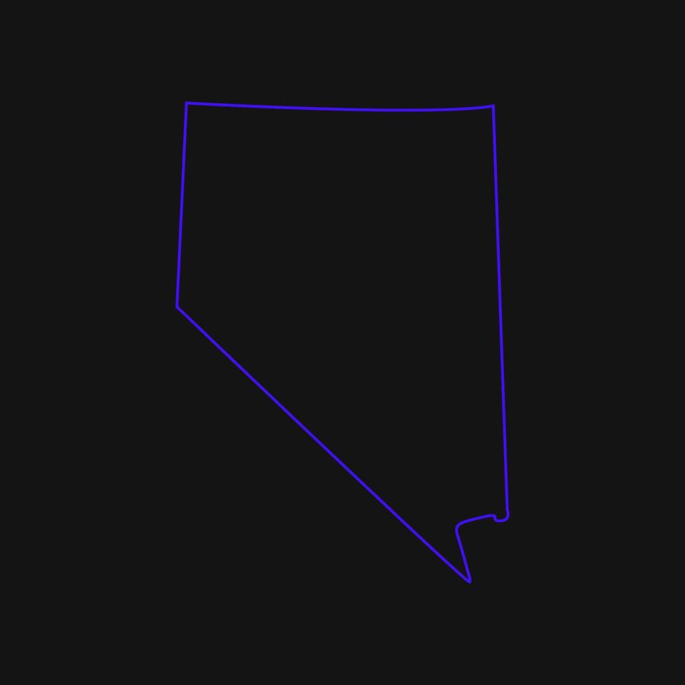 Nevada map illustrated vector
