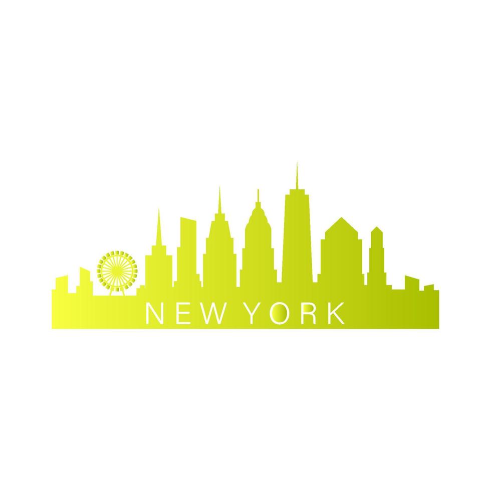 New york skyline illustrated vector