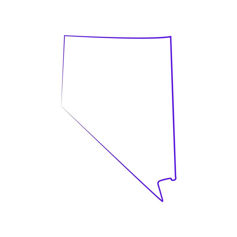 mapa de nevada ilustrado vector