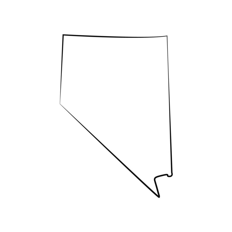 mapa de nevada ilustrado vector