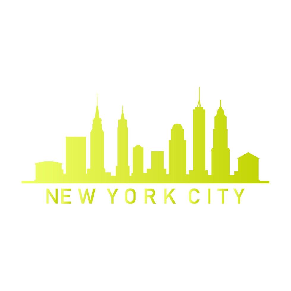 New york skyline illustrated vector