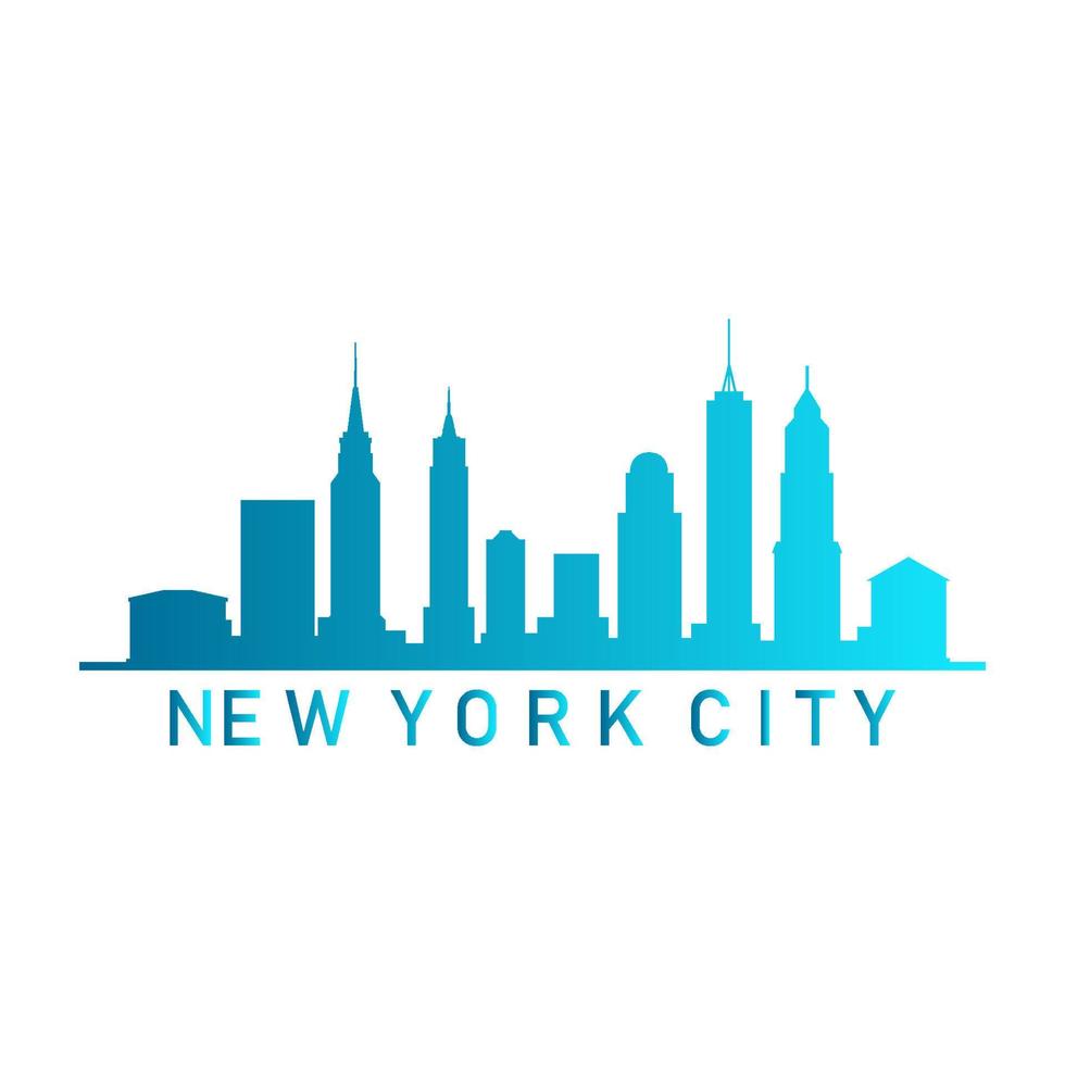 New york skyline illustrated vector