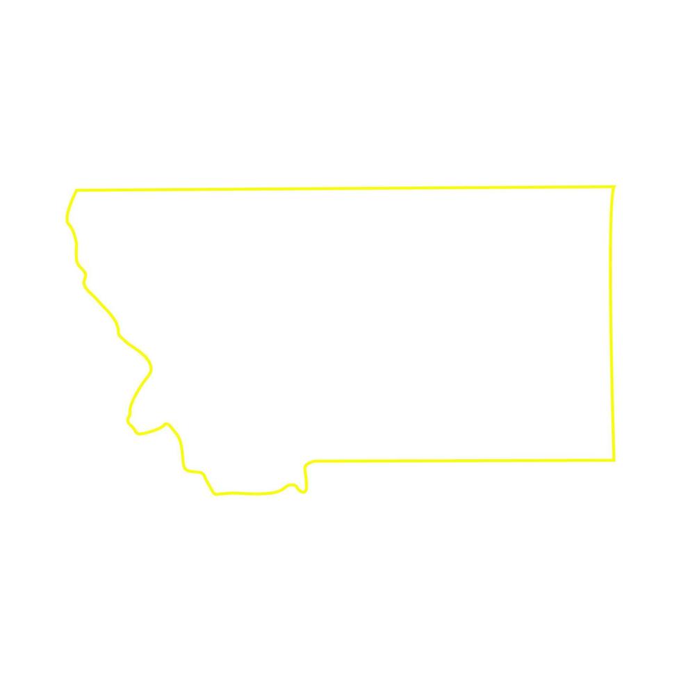 Montana map illustrated vector