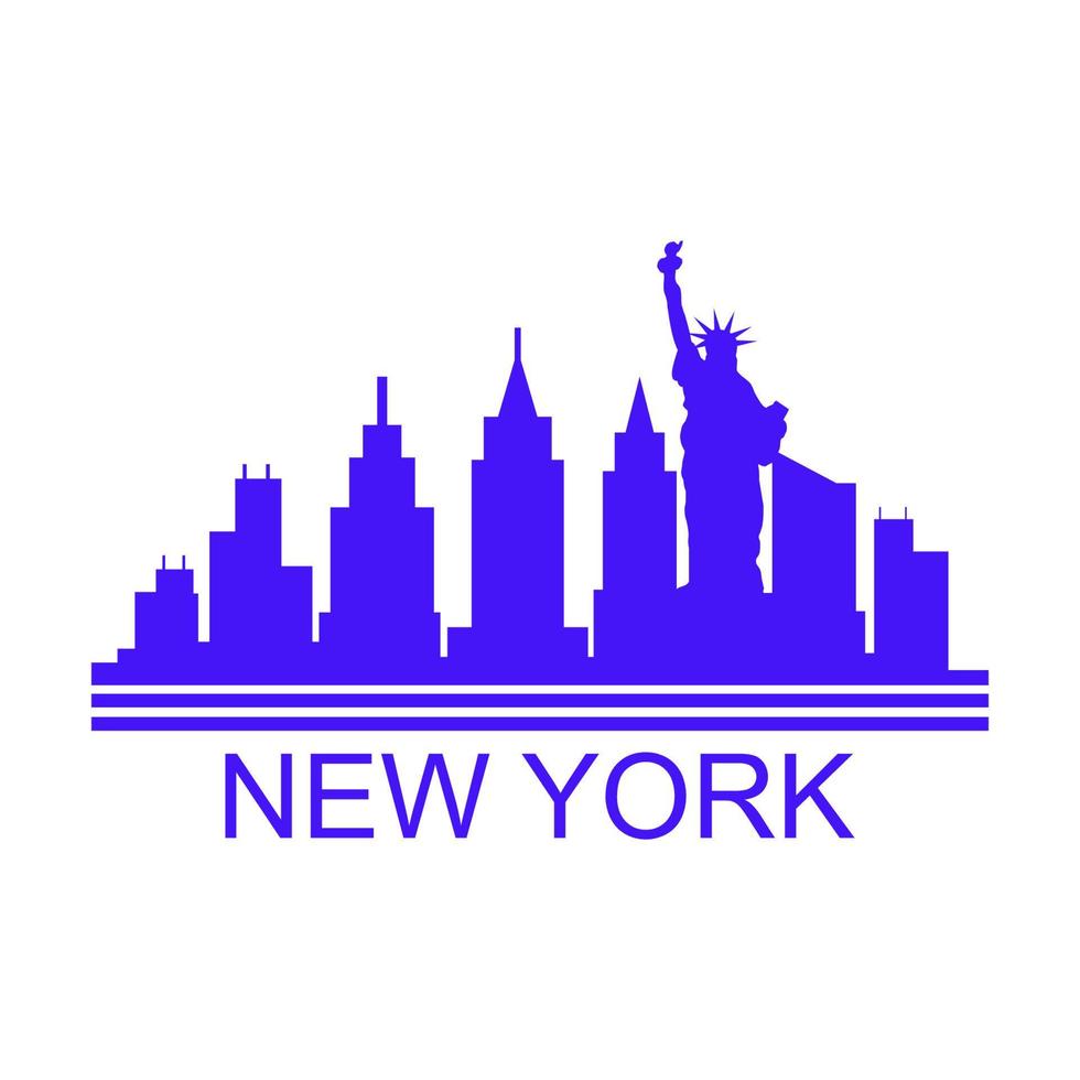 horizonte de nueva york ilustrado vector