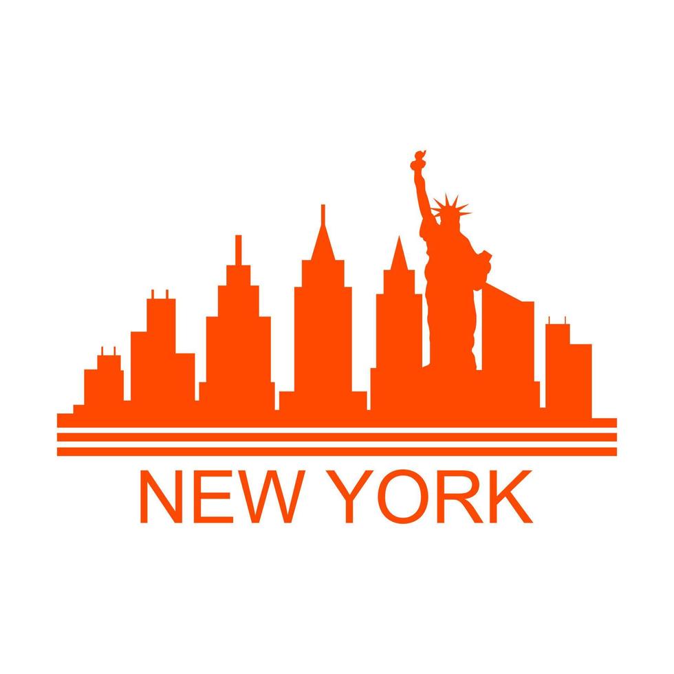 New york skyline illustrated vector