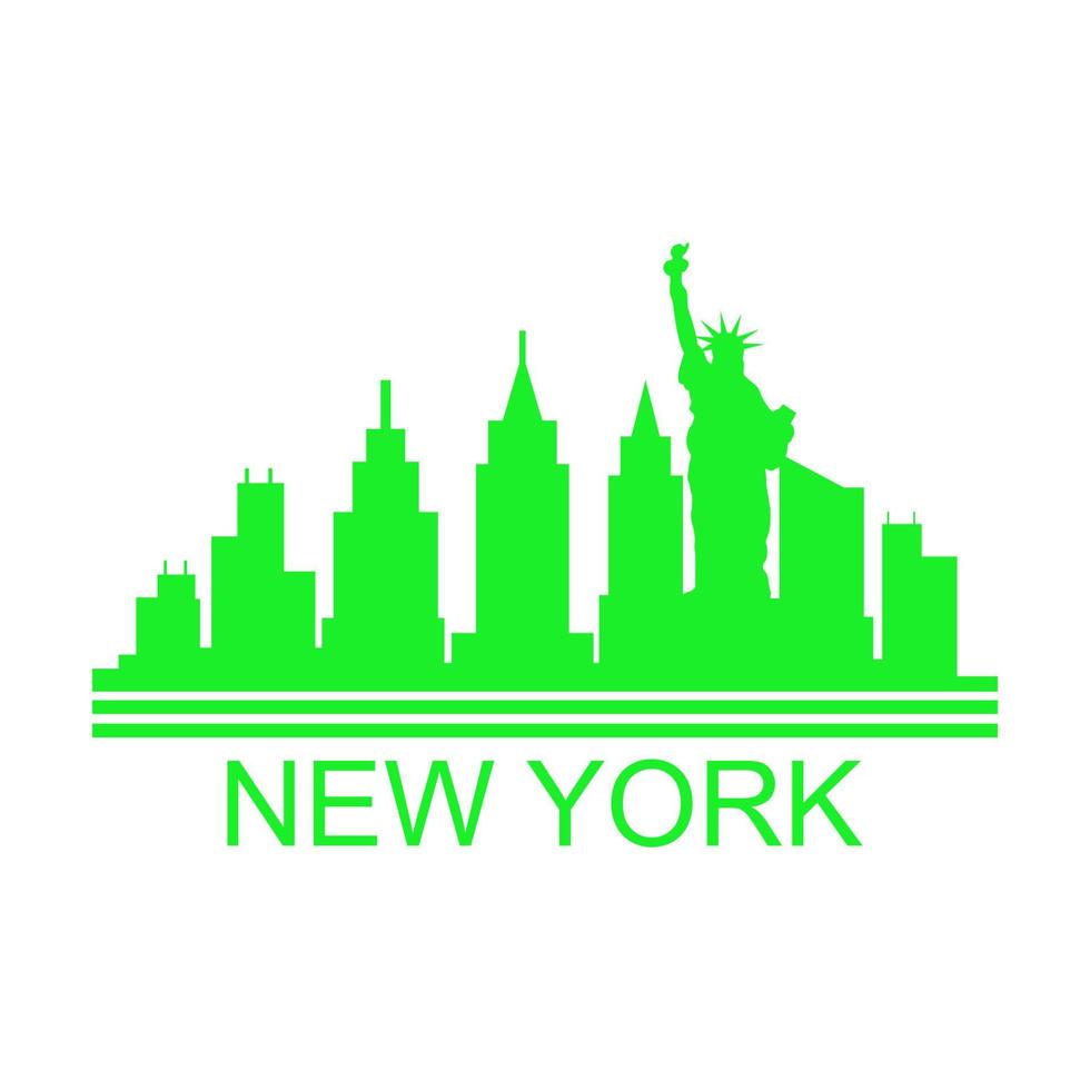 New york skyline illustrated vector