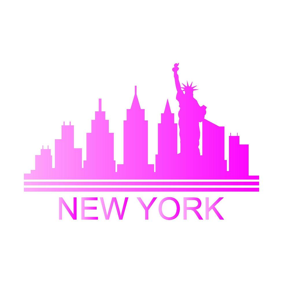 New york skyline illustrated vector