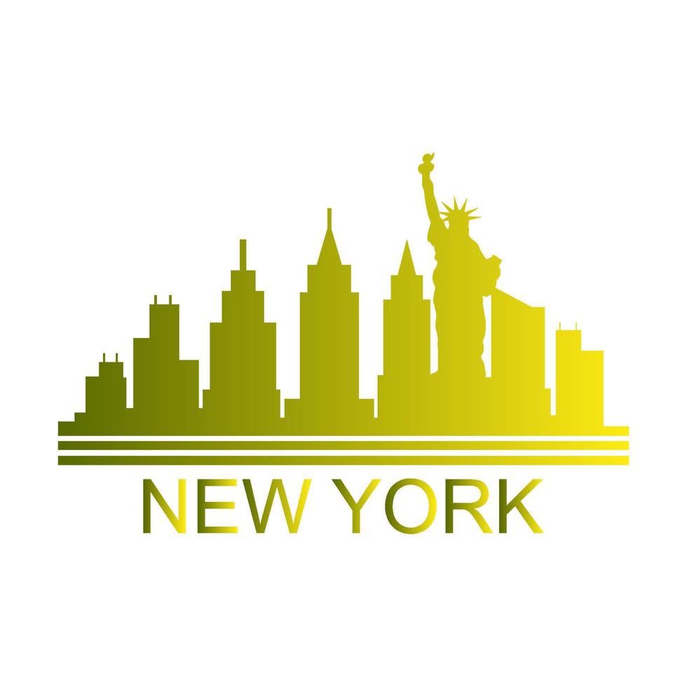 New york skyline illustrated vector