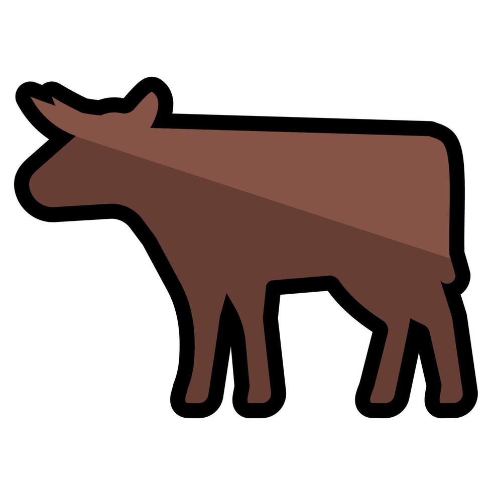 Cow line icon isolated on a white background. vector