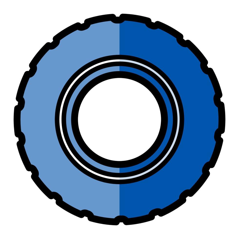 Tyre vector line icon isolated on a white background.