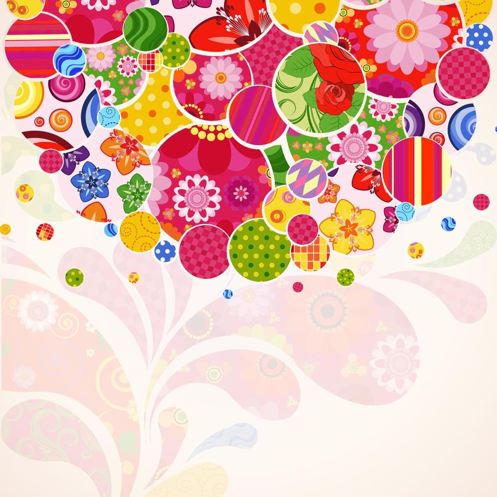 Abstract ornamental floral background. vector