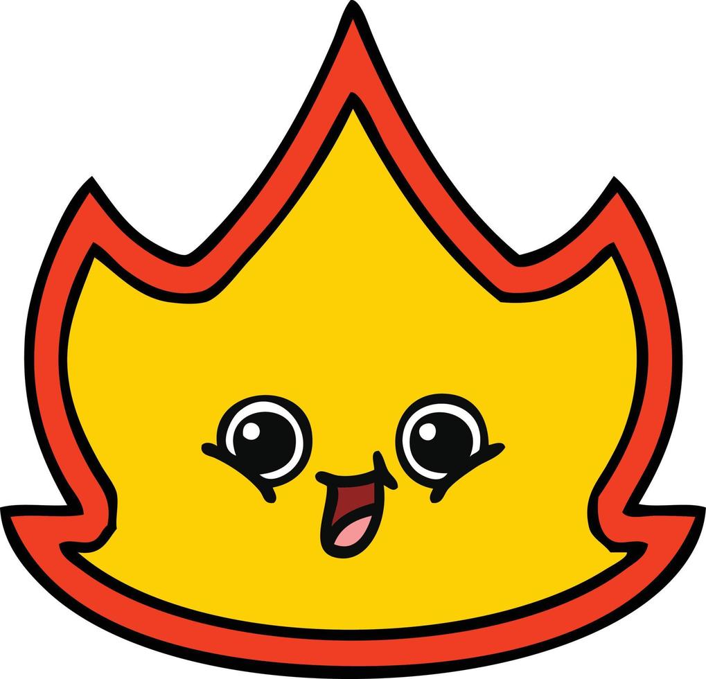 cute cartoon fire vector