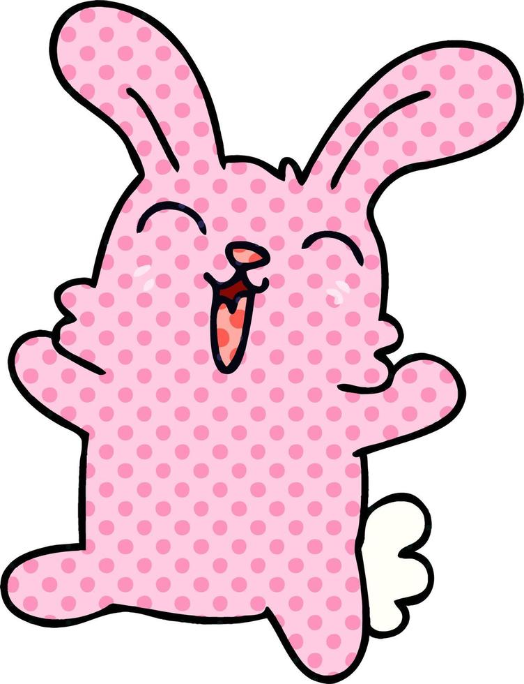 quirky comic book style cartoon rabbit vector