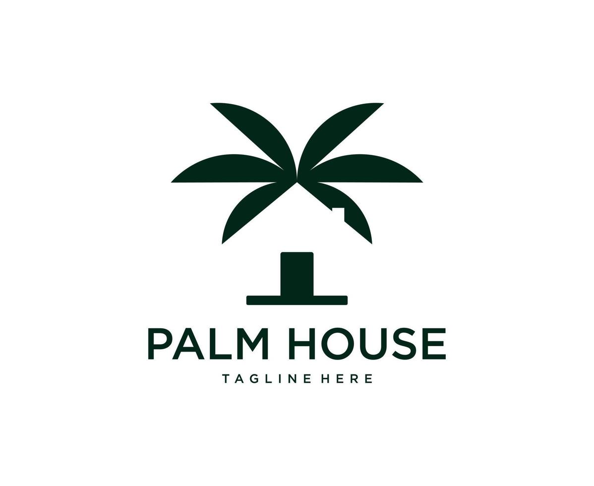 Palm house logo symbol icon design vector template