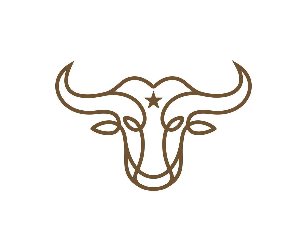 Bull Cow Angus Head Vector Icon Logo Design Template