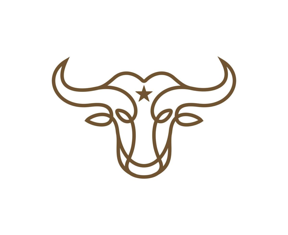 Bull Cow Angus Head Vector Icon Logo Design Template