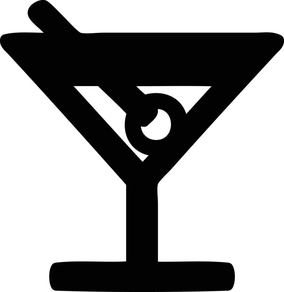 cocktail with olive icon vector