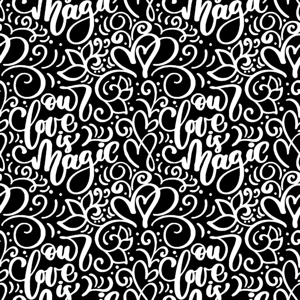 magic romantic card love lettering isolated pattern modern design style vector wedding