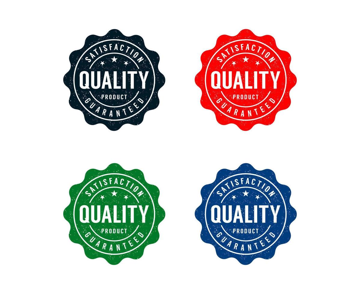 guaranteed quality product stamp logo design vector