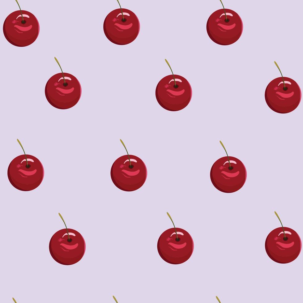 cute cherry seamless pattern vector