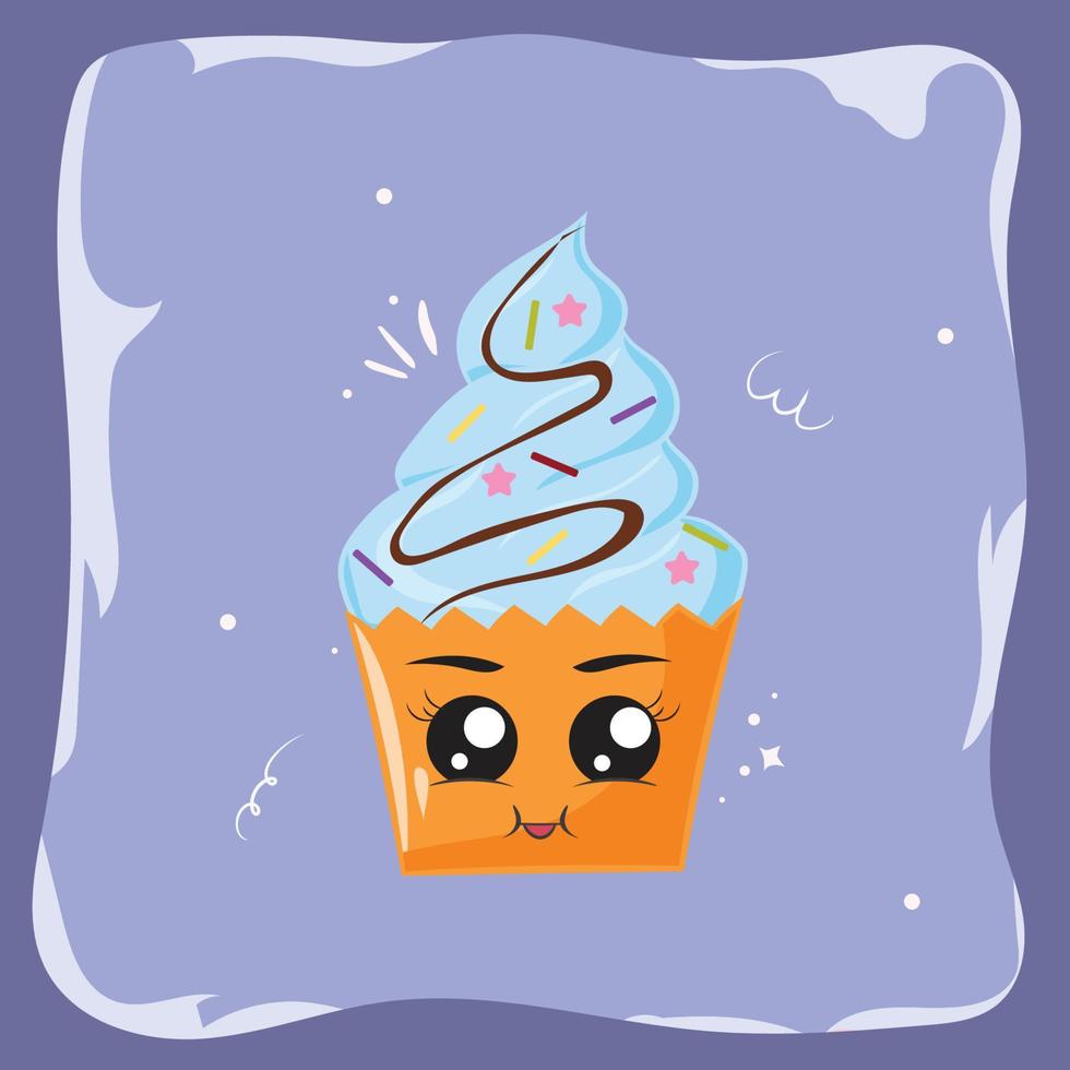 cute bakery cartoon background vector