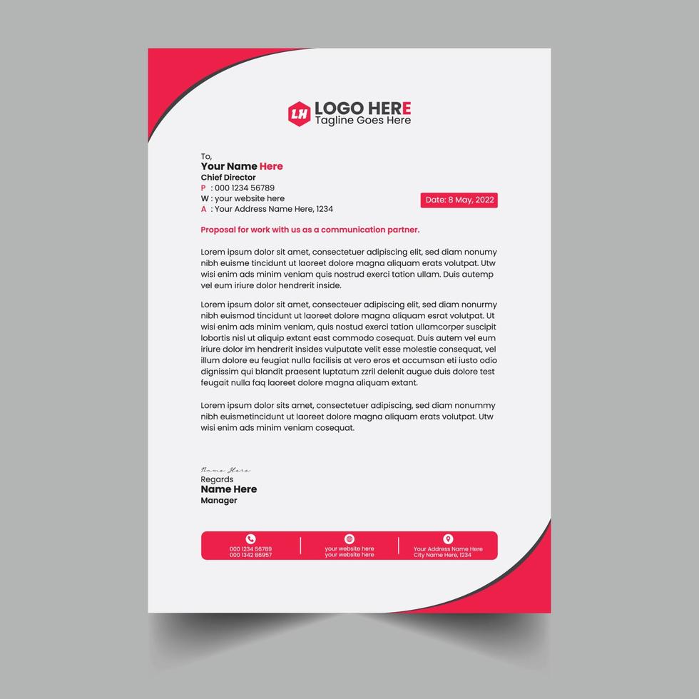 Letterhead Template Design vector