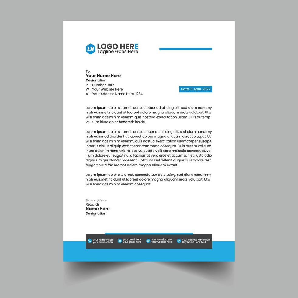 Letterhead Template Design vector