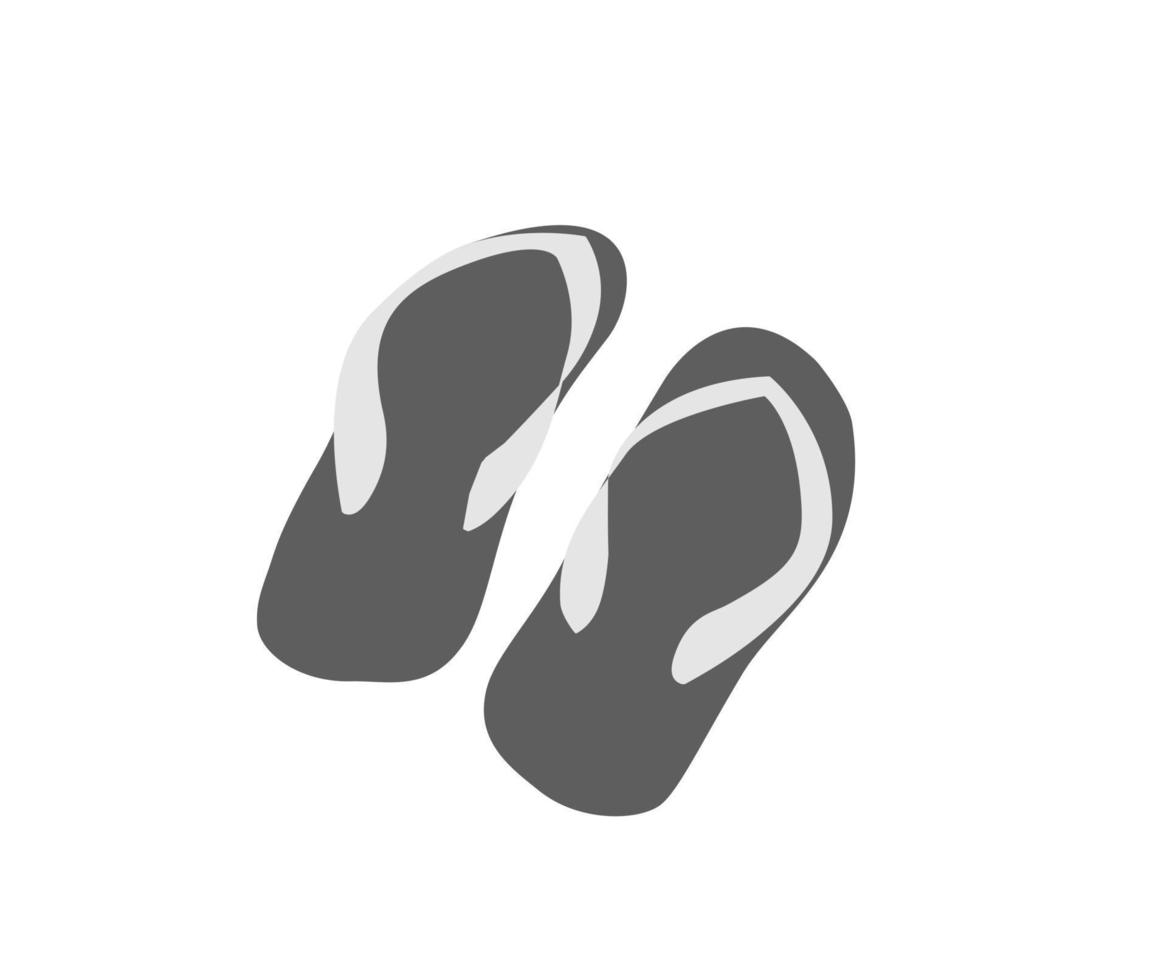 flip flops for casual flat style. vector