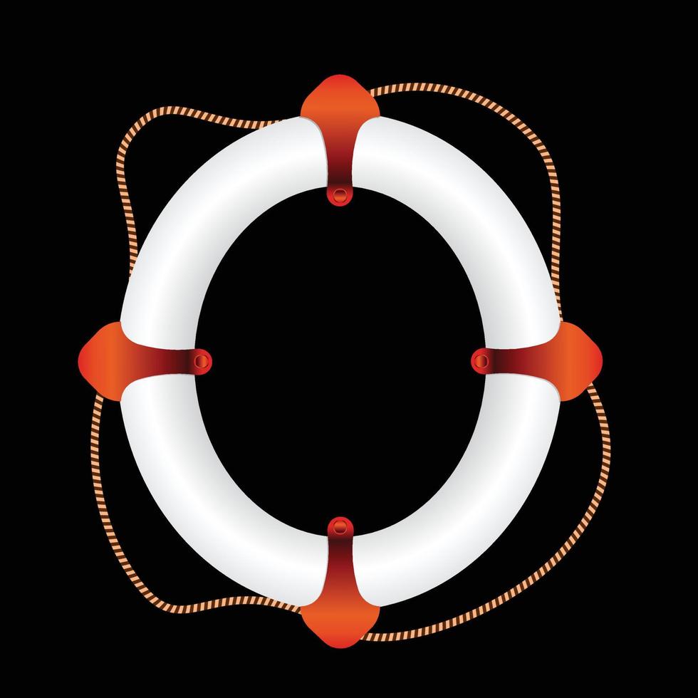 Vector illustration of top view at water floater.