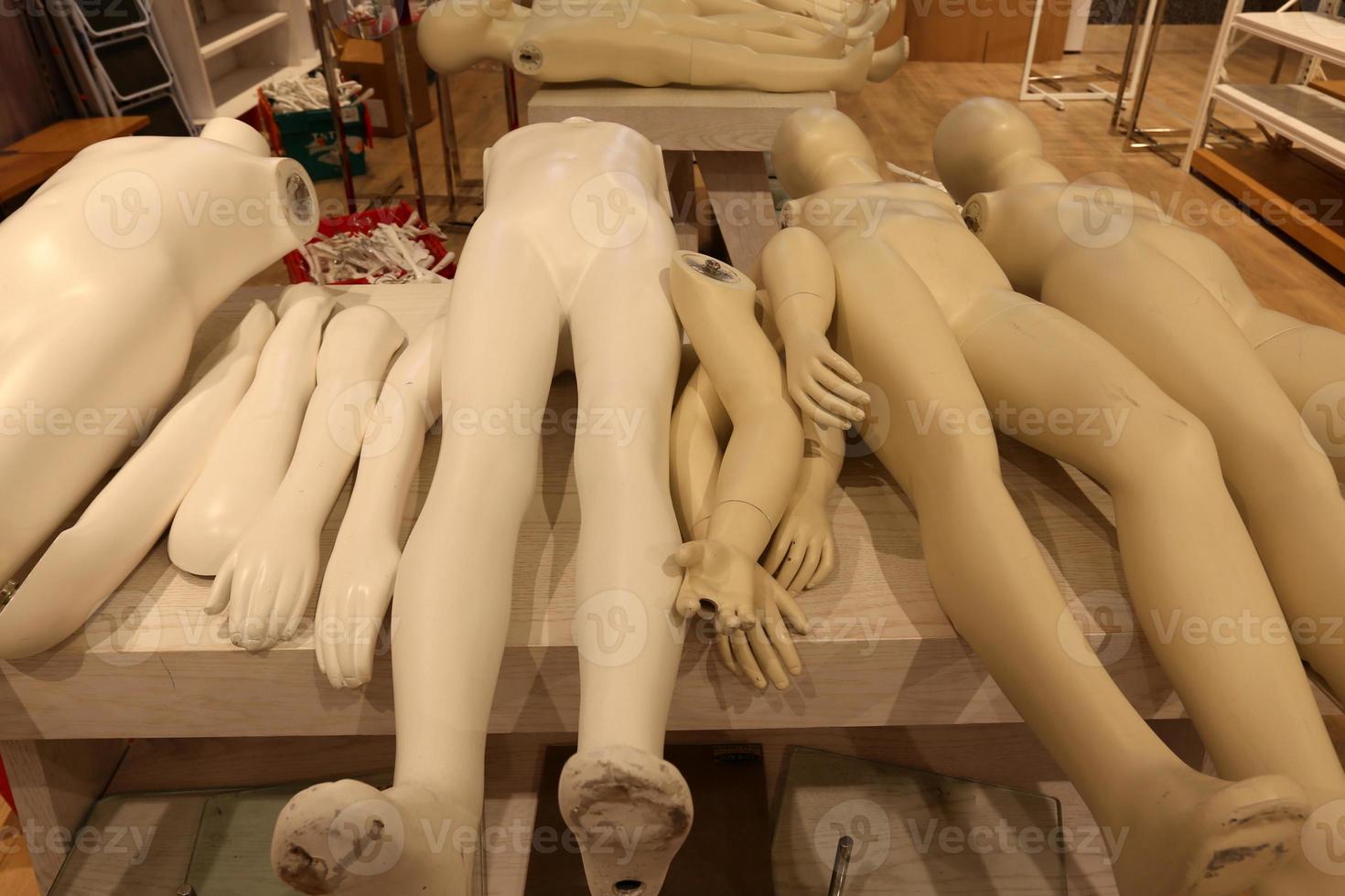 Mannequin in the form of a human body for trying on and showing dresses and clothes. photo