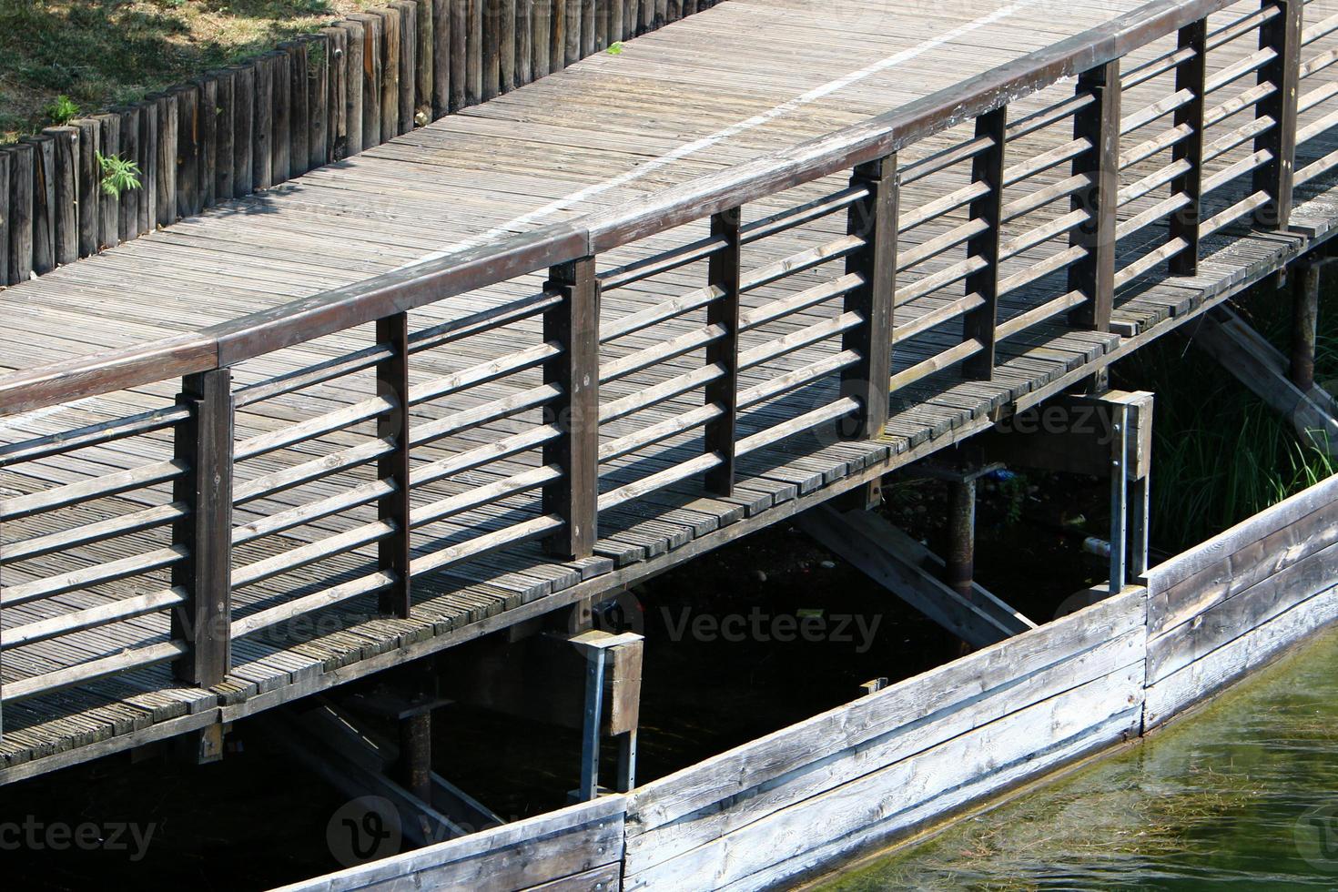 Bridge - architectural structures for crossing a water barrier. photo