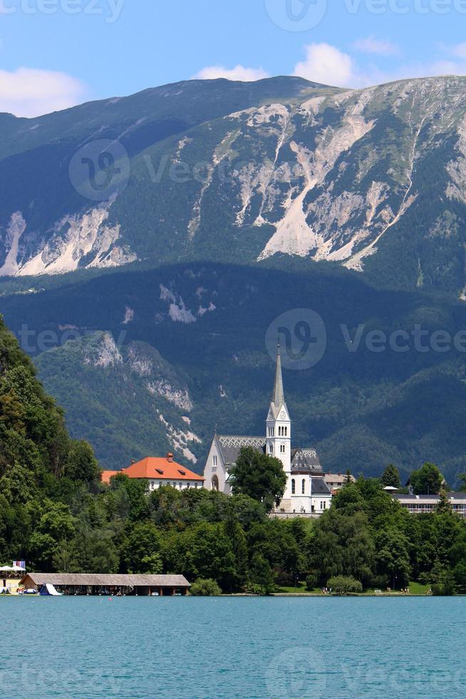 The Alps are a tall and long mountain range in Europe photo