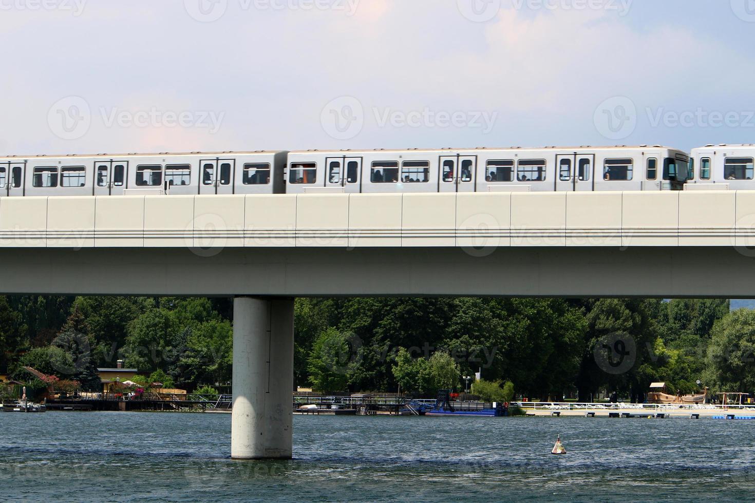 Bridge - architectural structures for crossing a water barrier. photo