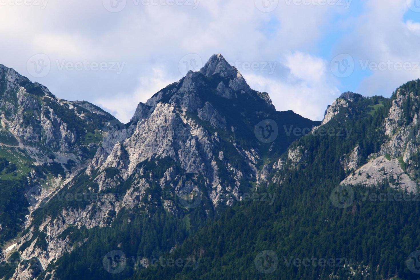 The Alps are a tall and long mountain range in Europe photo